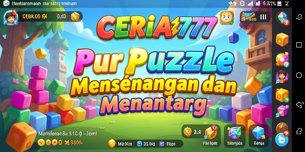Tampilan gameplay dari CERIA777 yang menyenangkan dan menantang.