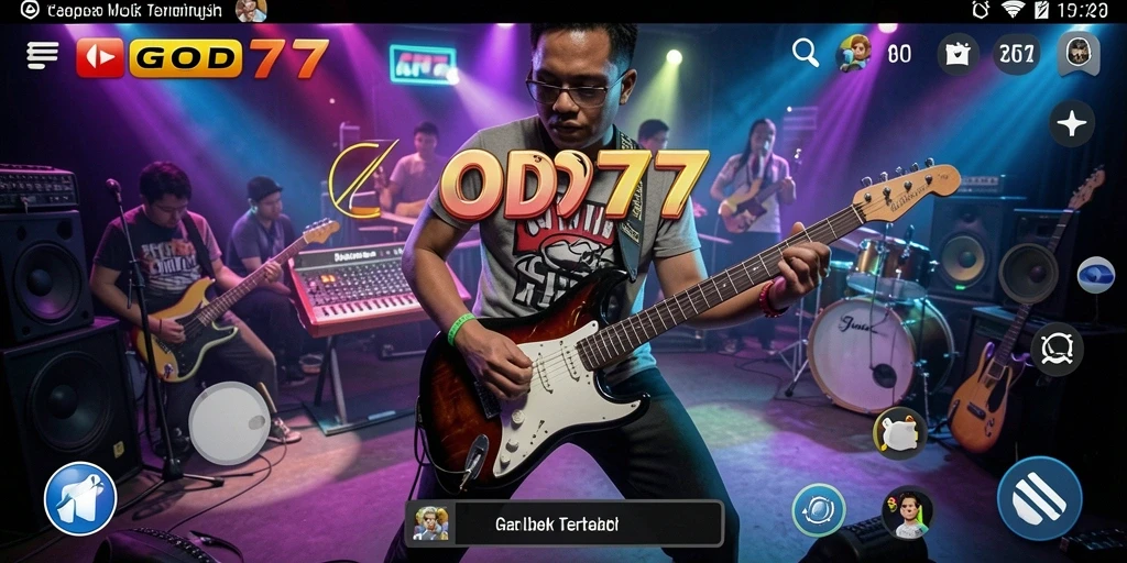 Tampilan gameplay GOD77 dengan interaksi musik yang menarik.