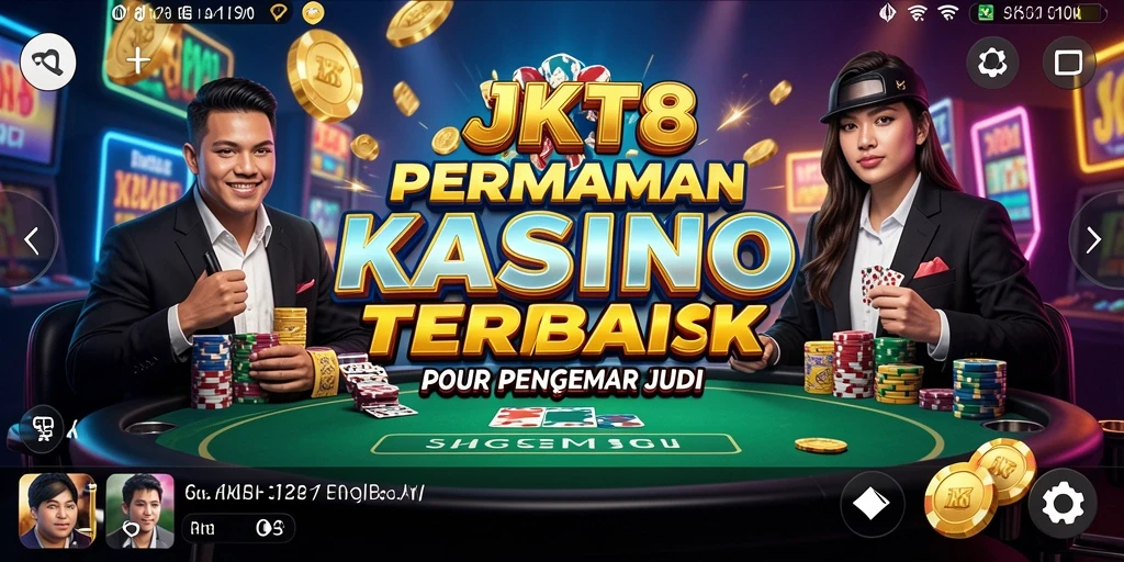 Tangkapan layar utama JKT8 menampilkan gameplay yang mendebarkan di Kasino.