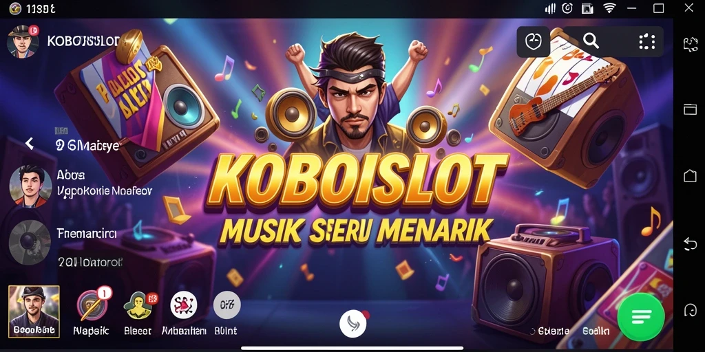 Screenshot gameplay KOBOISLOT menampilkan aksi seru saat bermain musik.