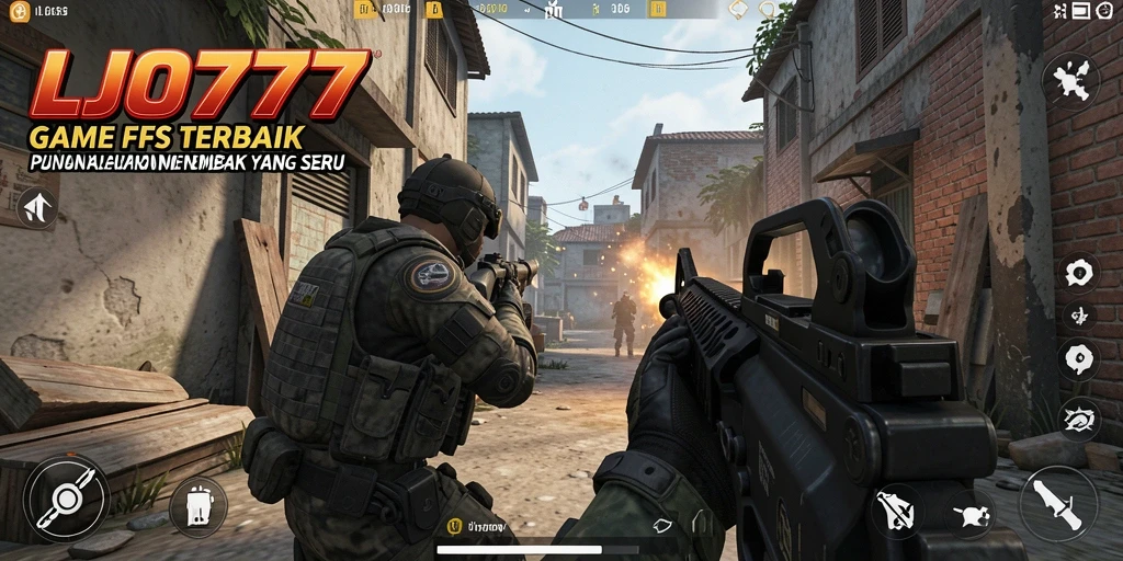 Screenshot gameplay LJO777 menampilkan aksi tembak-tembakan yang mendebarkan.