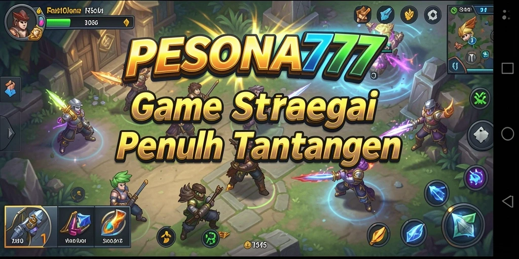 Tangkapan layar PESONA77 menunjukkan pertarungan strategis yang intens.