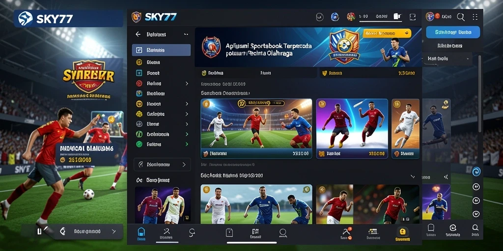 Tampilan gameplay menarik dari aplikasi Sportsbook SKY77.